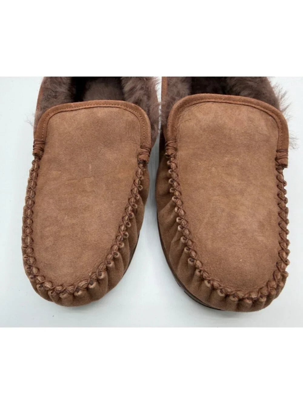 L.L.Bean Men's Wicked Good Slippers Venetian Size 12W Comfort Fur lined Shoe